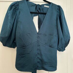 Abercrombie & Fitch Satin Tie Back Blouse